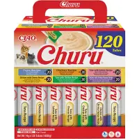 Inaba Ciao Churu Creamy Puree Liquid Kattensnack Kip & Tonijn 120x14g