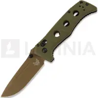 Benchmade Mini Adamas Flat Earth vouwmes, oliivinvihreä