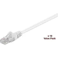 Microconnect V-UTP510WVP, 10 meter, Cat5e, U/UTP (UTP), RJ-45, RJ-45, wit