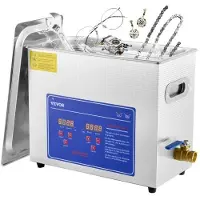 Vevor Ultrasone reiniger Machine Roestvrij staal Ultrasone reinigingsmachine Digitale verwarming Timer Sieradenreiniging voor commercieel persoonlijk thuisgebruik (6L)