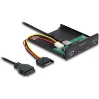 DeLOCK 3.5″ USB 5 Gbps Front Panel 2 x USB Type-C + 2 x USB Type-A