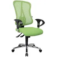 Topstar Head Point SY Deluxe Draaistoel Synchroonmechanisme Mesh, stof In hoogte verstelbare armleuning In hoogte verstelbare zitting Groen 110 kg