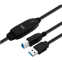 Microconnect USB3.0AB10B USB-kabel USB 3.2 Gen 1 (3.1 Gen 1) 10 m USB A USB B Zwart