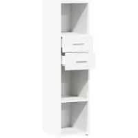 vidaXL Hoge kast 30x42,5x124 cm bewerkt hout wit
