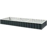 En.casa Moestuinbak Albrandswaard met 1 paar handschoenen 258x90x30 cm antracietgrijs []