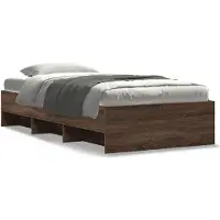 vidaXL Bedframe zonder matras bewerkt hout bruin eikenkleur 90x190 cm