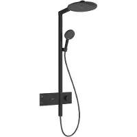 Hansgrohe Raindance Alive S 300 1jet Showerpipe regendoucheset thermostatisch Mat Zwart