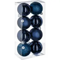 Atmosphera Kerstballenset 22 stuks - Blauw- 5/6/7cm