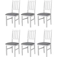 LeafDesign ESSZIMMERSTUHL - Set van 6 stoelen, model Bos, kleur wit, merk Soro, afmetingen 90