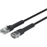 Lanview LV-6AFTP-FLEX-ANG-0025B, 0,25 meter, Cat6a, U/FTP (STP), RJ-45, RJ-45, zwart