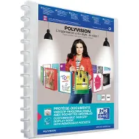 Oxford Polyvision Vario-Zipp presentatiemap flexibel A4 transparant (20 insteekhoezen)