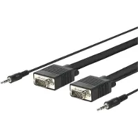 Microconnect - VGA (D-Sub);Jack (3.5mm) naar VGA (D-Sub);Jack (3.5mm) - 3 m - Zwart