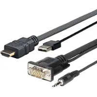 VivoLink Pro HDMI-kabel HDMI - VGA - audio - USB HDMI (M) naar USB, HD-15, mini-stereo telefoon 3,5 mm (M) 2 m