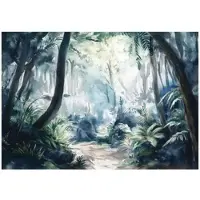 WALLARENA - Fotobehang - 400x280 cm - Fototapet van een jungle met bomen voor slaapkamer en salon, vliesbehang