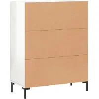 vidaXL Dressoir 69,5x34x90 cm bewerkt hout hoogglans wit