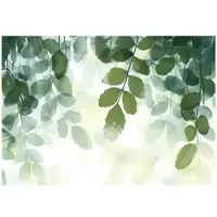 WALLARENA - Fotobehang - 400x280 cm - groene bladeren natuur slaapkamer woonkamer vliesbehang