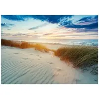 WALLARENA - Fotobehang - 300x210 cm - Fototapete van strand, zee en duinen voor slaapkamer en woonkamer
