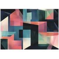 WALLARENA - Fotobehang - 400x280 cm - abstract kleurrijk fotobehang voor slaapkamer en woonkamer van vliesbehang