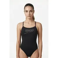 Speedo - Women's Endurance+ Logo Thin Strap One Piece - Badpak 44, blauw