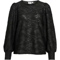 Vila Fina O-neck Top Blouse Met Lange Mouwen
