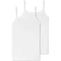 Schiesser Spaghettitop 2-pack katoen wit - 95/5 Dames Onderhemd - wit