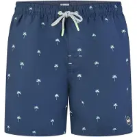Happy Shorts Heren zwemshort palmbomen print donker