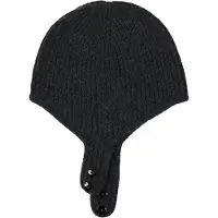 GOBI Cashmere Muts 'Knitted Aviator Cap' antraciet