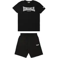 Lonsdale Joggingpak 'Dunstan' zwart / wit