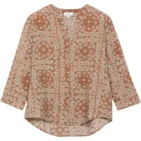 s.Oliver Blouse lichtblauw / karamel / offwhite