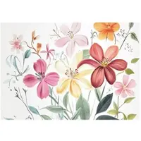 WALLARENA - Fotobehang - 400x280 cm - Fototapete voor meisjes met kleurrijke bloemen van vliesbehang