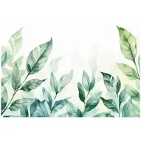 WALLARENA - Fotobehang - 200x140 cm - groene bladeren natuur slaapkamer woonkamer vliesbehang