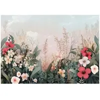 WALLARENA - Fotobehang - 350x250 cm - bloemen, klaprozen, natuur, slaapkamer, woonkamer