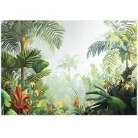 WALLARENA - Fotobehang - 250x175 cm - Dschungel, tropisch, slaapkamer, woonkamer, vliesbehang