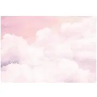 WALLARENA - Fotobehang - 400x280 cm - fototapete voor meisjes met roze wolken en een blauwe lucht