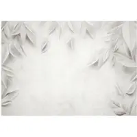 WALLARENA - Fotobehang - 150x105 cm - Betonnen bladeren fototapet voor keuken, slaapkamer en woonkamer