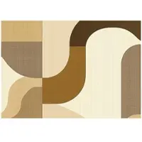WALLARENA - Fotobehang - 150x105 cm - abstract beige boho design voor slaapkamer en woonkamer, vliesbehang