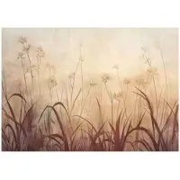 WALLARENA - Fotobehang - 300x210 cm - Boho gras natuur sepia voor slaapkamer en salon