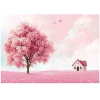 WALLARENA - Fotobehang - 150x105 cm - fotobehang voor meisjes met een boom voor de kinderkamer