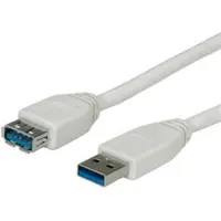 Value USB naar USB verlengkabel - USB3.0 - tot 0,9A / wit - 0,80 meter