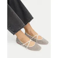 Steve madden Ballerina met riempjes 'Watchlist' crème / transparant