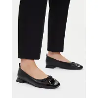 Clarks Clarksvoor vrouwen. 26181322 Ubree15 Poppy zwart lederen ballerina pumps (39.5), Leer, 1 tot 3 cm, Geen, Casual