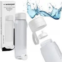 Wessper BPA-vrije drinkfles 1L met actieve koolfilter – duurzame waterfles voor sport, school & fitness – Wit