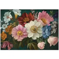 WALLARENA - Fotobehang - 300x210 cm - Vintage bloemen, natuur, voor slaapkamer en woonkamer