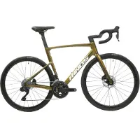 RINOS Odin6.0 Carbon Road - Racefiets - met UCI Frameset - met SHIMANO Di2 - 24 versnellingen en schijfremmen - lichte fiets voor dames en heren - 700 x 40C -Kameleon Goud Groen XS