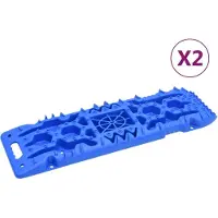 vidaXL Gripplaten 2 st 107x31x7 cm nylon blauw