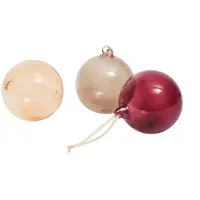 Ferm Living Glass Baubles - Set van 3 L | Roseate Translucent