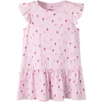 Name it Jurk pastelgroen / abrikoos / pink / rosa