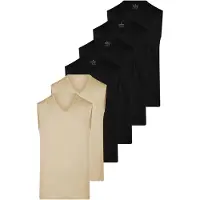 Ragman Onderhemd 'Basic' beige gemêleerd