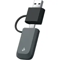 TP-LINK ARCHER TBE230U, Kabel, USB Type-A/USB Type-C, Ethernet, Wi-Fi 7 (802.11be), 2882 Mbit/s, Zwart, Grijs