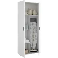 Dmora Arna - Multifunctionele Kast 2 Deuren, 78x190h cm Wit, 3 Planken
